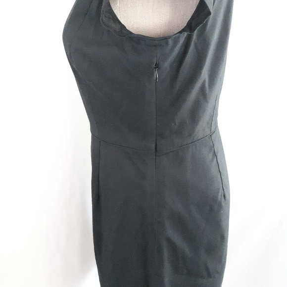 J. Crew Dress Sz 8 Black Cap Sleeve - Picture 6 of 11